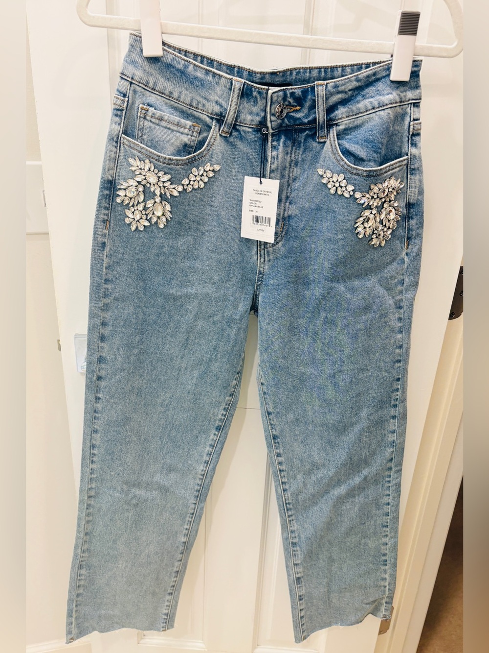 NWT Generation Love Carolyn Crystal denim pants size 26 MSRP $275 - Picture 6 of 12